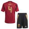 Maillot de Supporter Belgique Faes 4 Domicile Euro 2024 Pour Enfant